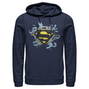 Men's Superman Logo Broken Chain Pull Over Hoodie