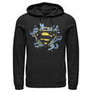 Men's Superman Logo Broken Chain Pull Over Hoodie