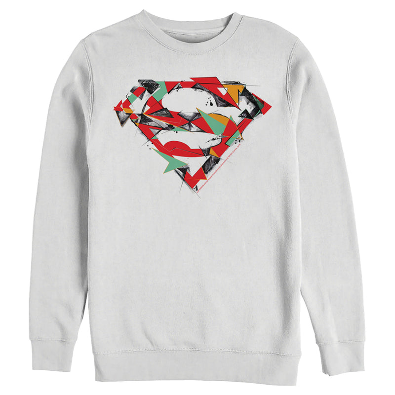 Men's Superman Logo Puzzle Sweatshirt