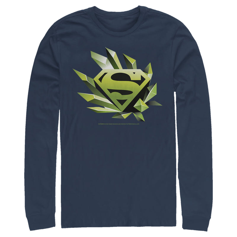 Men's Superman Logo Geometric Shape Long Sleeve Shirt