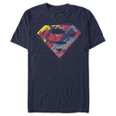 Men's Superman Logo Paint Splatter T-Shirt