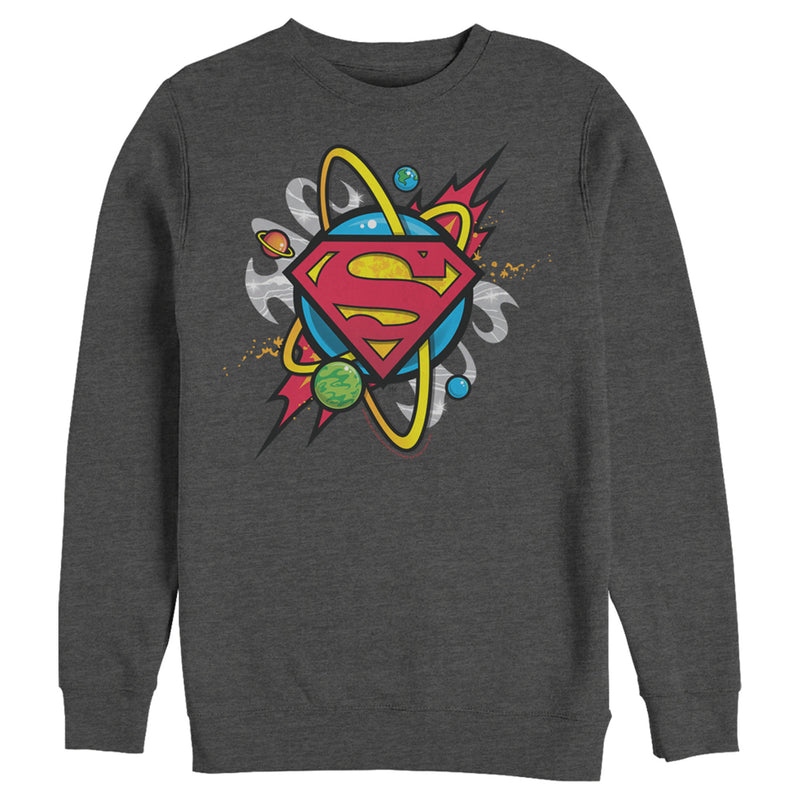 Men's Superman Logo Solar System Sweatshirt