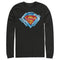 Men's Superman Logo Chrome Machine Long Sleeve Shirt