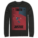 Men's Superman Truth & Justice Eagle Long Sleeve Shirt