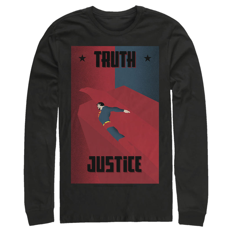 Men's Superman Truth & Justice Eagle Long Sleeve Shirt