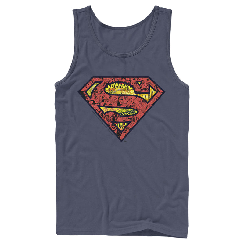 Men's Superman Logo Collage Tank Top