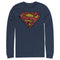 Men's Superman Logo Collage Long Sleeve Shirt