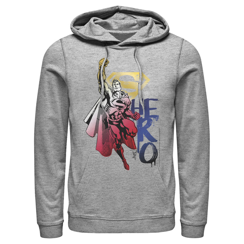 Men's Superman Color Fade Hero Pull Over Hoodie