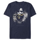 Men's Superman Hero Graffiti Print T-Shirt