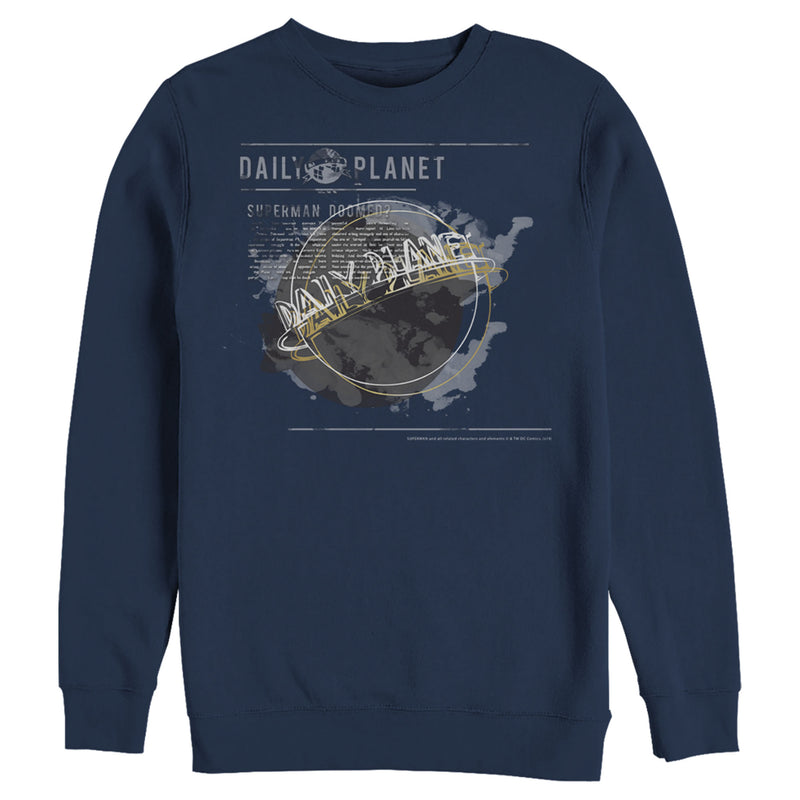 Men's Superman Daily Planet Blur Logo Sweatshirt