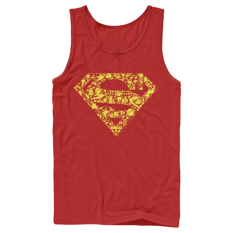 Men's Superman Logo Icon Collage Tank Top