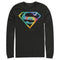 Men's Superman Tie-Dye Shield Logo Long Sleeve Shirt