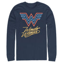 Men's Wonder Woman 1984 Neon Logo Glow Long Sleeve Shirt