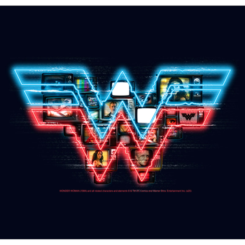 Girl's Wonder Woman 1984 TV Logo Overlay T-Shirt