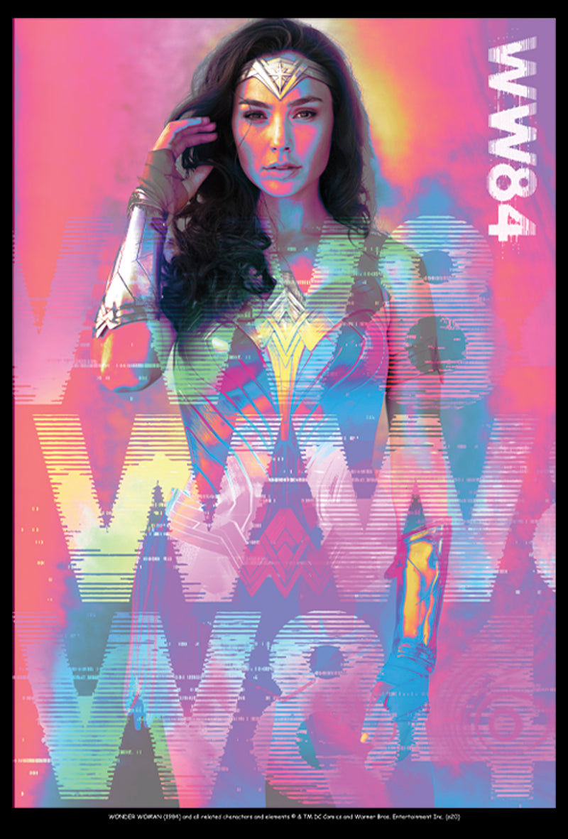 Men's Wonder Woman 1984 Pastel Glitch T-Shirt