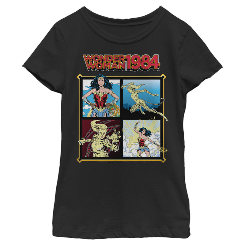 Girl's Wonder Woman 1984 Comic Panels T-Shirt