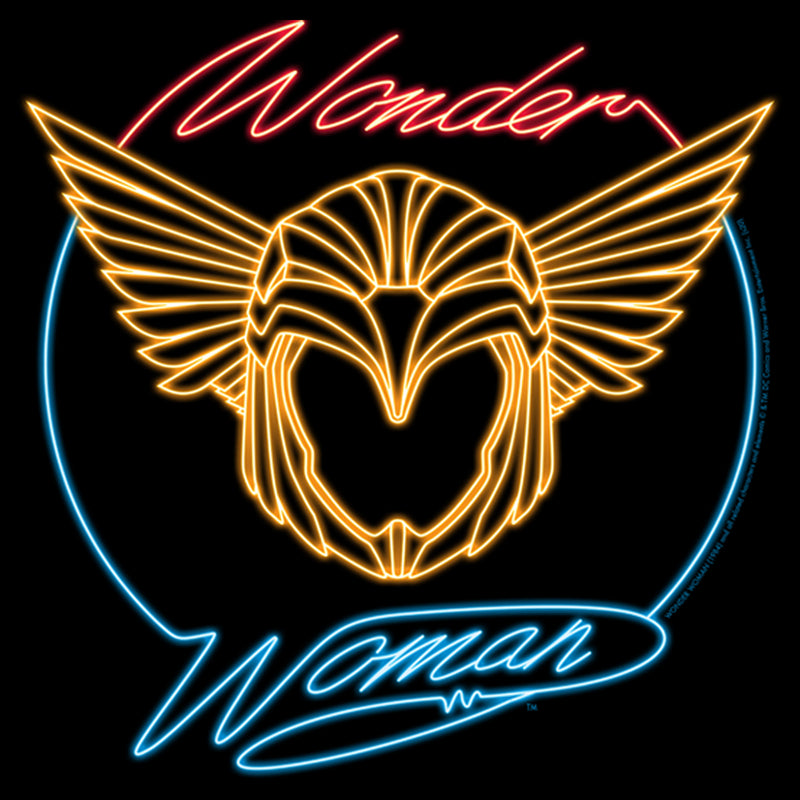 Boy's Wonder Woman 1984 Golden Neon Helmet T-Shirt