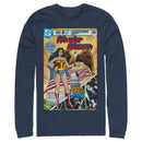 Men's Justice League Vintage Huntress Comic Cover Long Sleeve Shirt