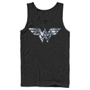 Men's Justice League Blue Tie Dye Logo Tank Top