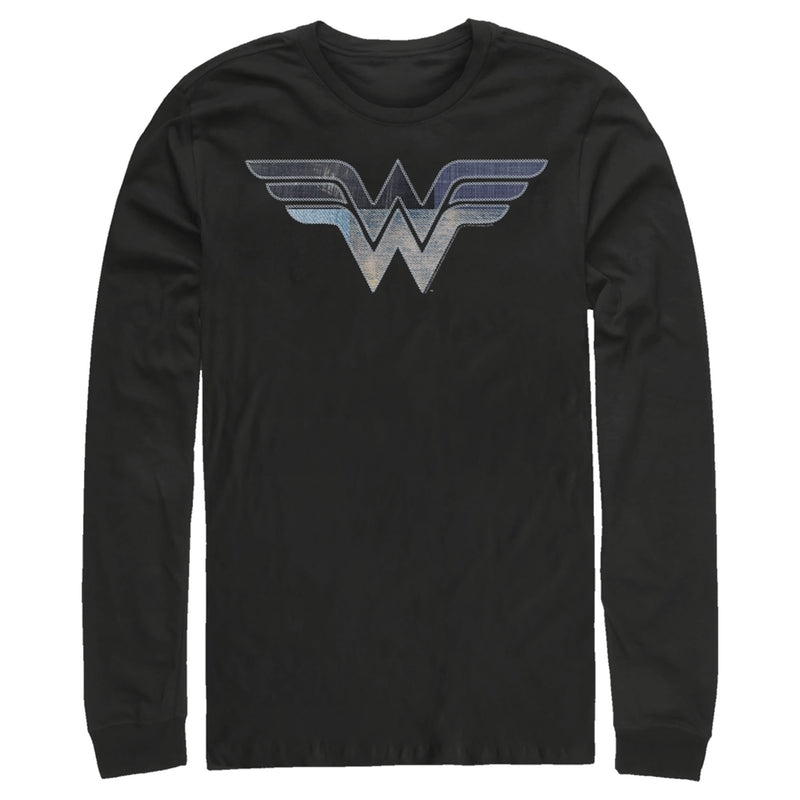 Men's Justice League Patchwork Logo Long Sleeve Shirt