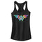 Junior's Wonder Woman Tie Dye Logo Racerback Tank Top