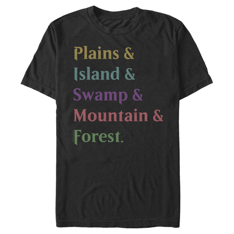 Men's Magic: The Gathering Land Card Names T-Shirt