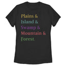 Women's Magic: The Gathering Land Card Names T-Shirt