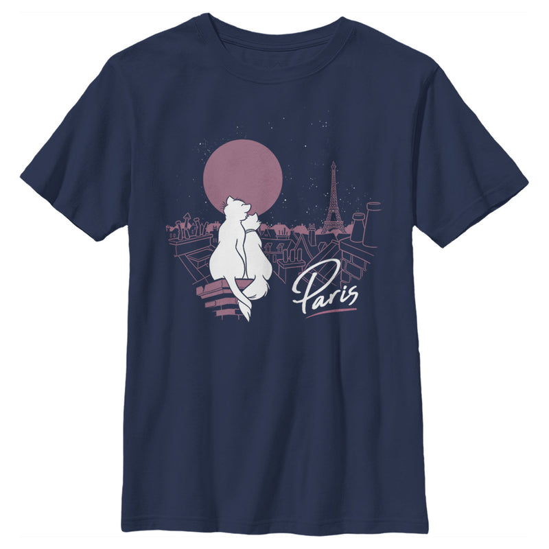 Boy's Aristocats Duchess and Thomas Love in Paris T-Shirt