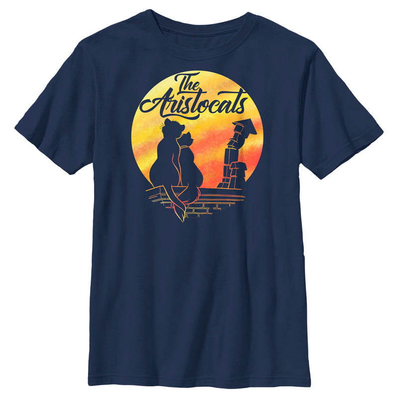 Boy's Aristocats Duchess and O'Malley Silhouette T-Shirt