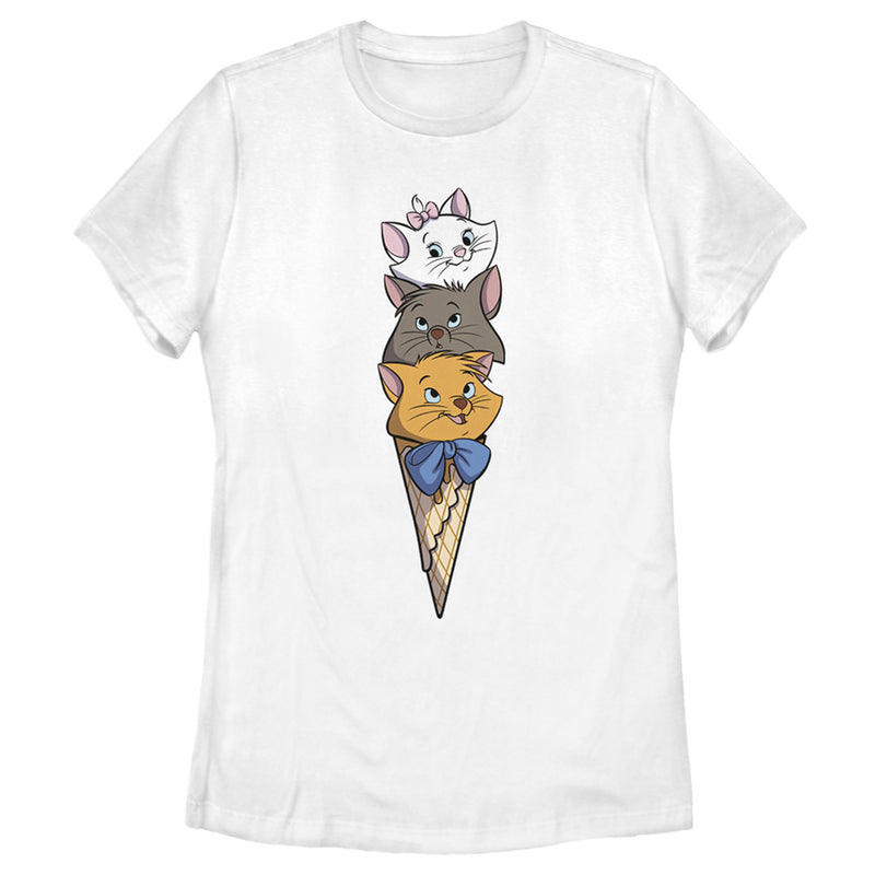 Women's Aristocats Triple Scoop Kittens T-Shirt