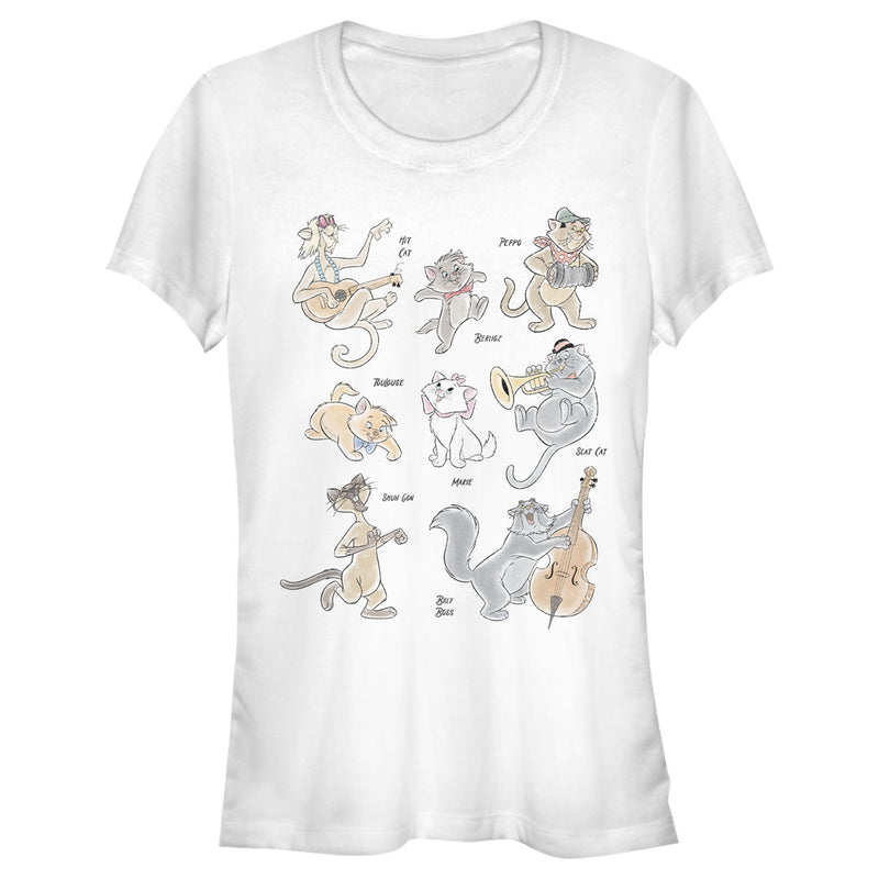 Junior's Aristocats The Whole Cat Crew T-Shirt