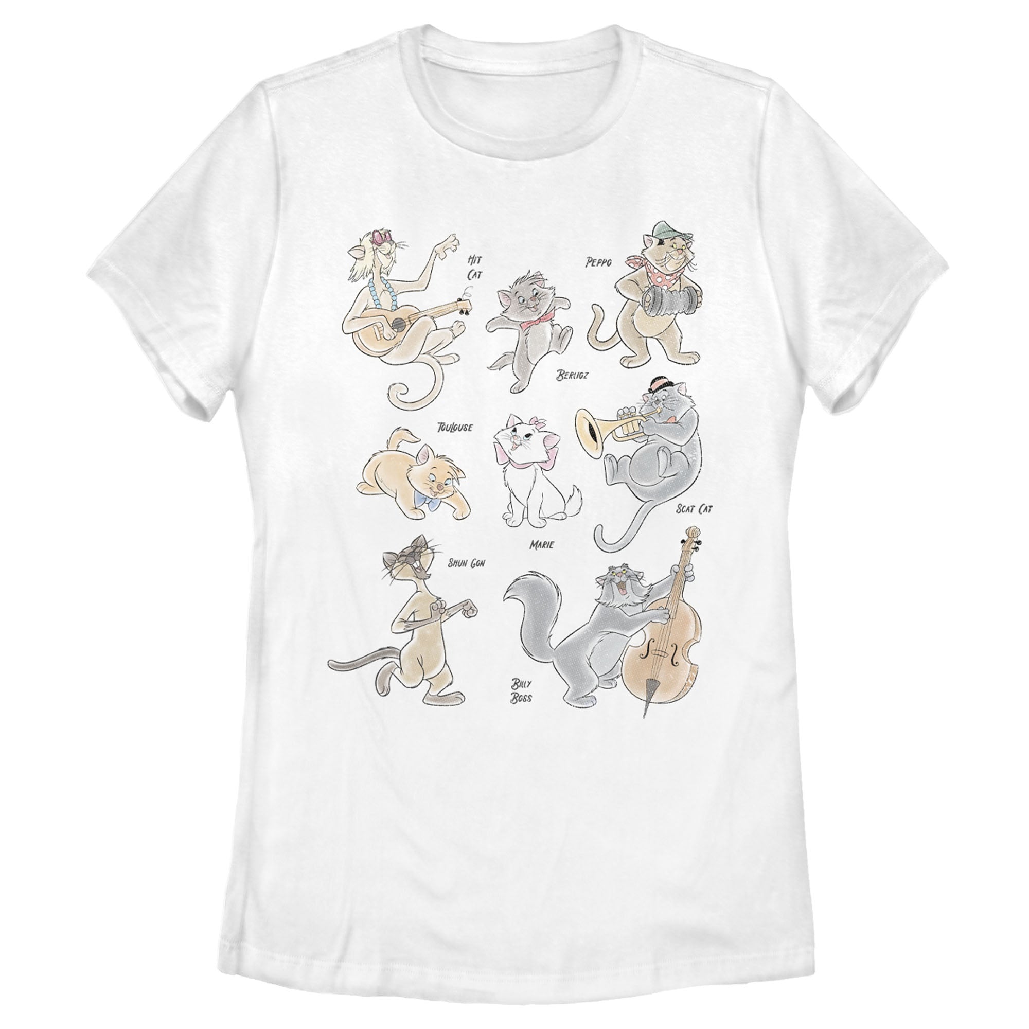 ★WAIKEI★ Vintage Aristocats Archive Short Sleeve T-Shirt W Short Sleeve Aristocats License T-shirt - Kmart