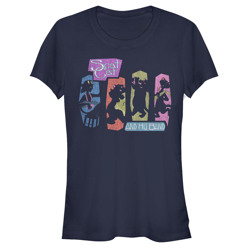 Junior's Aristocats Distressed Scat Cat and His Band T-Shirt