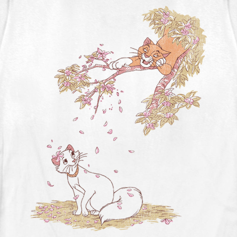 Women's Aristocats Duchess and O'Malley Raining Petals T-Shirt