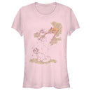 Junior's Aristocats Duchess and O'Malley Raining Petals T-Shirt