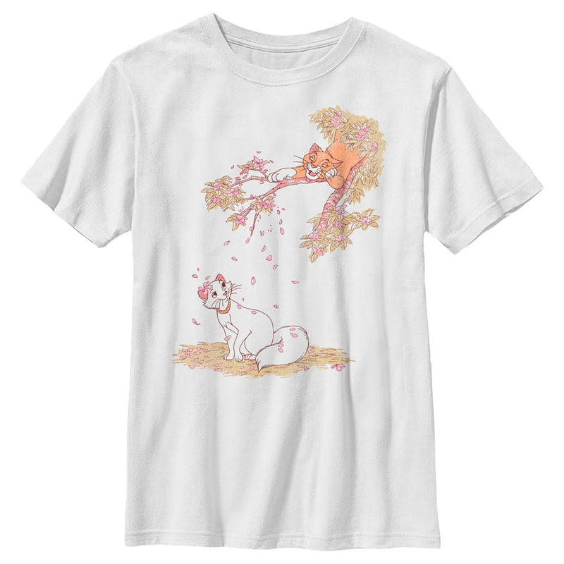 Boy's Aristocats Duchess and O'Malley Raining Petals T-Shirt