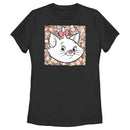 Women's Aristocats Marie In A Bed Of Flowers Cuteness Stare T-Shirt