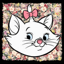 Women's Aristocats Marie In A Bed Of Flowers Cuteness Stare T-Shirt