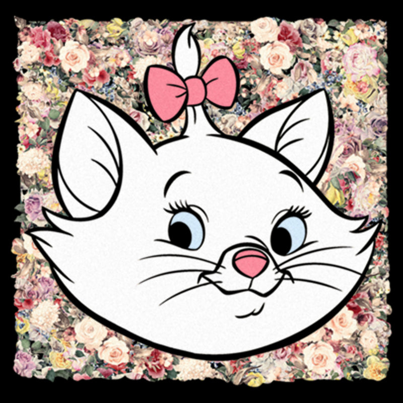 Women's Aristocats Marie In A Bed Of Flowers Cuteness Stare T-Shirt