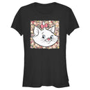 Junior's Aristocats Marie In A Bed Of Flowers Cuteness Stare T-Shirt