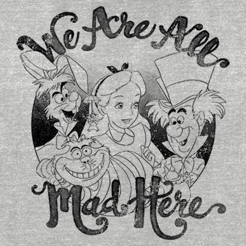Women's Alice in Wonderland We Are All Mad Here T-Shirt – Fifth Sun