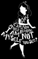 Junior's Alice in Wonderland I Am Not Myself Silhouette T-Shirt