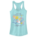 Junior's Alice in Wonderland Do You Suppose She's a Wildflower? Racerback Tank Top