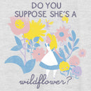 Women's Alice in Wonderland Do You Suppose She's a Wildflower? Racerback Tank Top