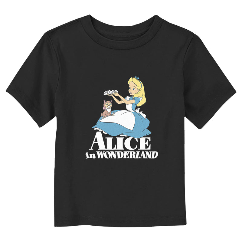 Toddler's Alice in Wonderland Dinah and Alice Flower Crown T-Shirt