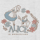 Women's Alice in Wonderland Floral Friends Racerback Tank Top