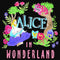 Junior's Alice in Wonderland Distressed Tulgey Wood Crew Racerback Tank Top