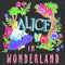 Women's Alice in Wonderland Distressed Tulgey Wood Crew Racerback Tank Top