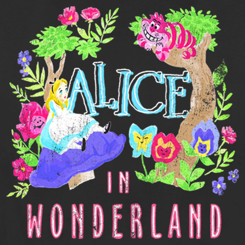 Women's Alice in Wonderland Distressed Tulgey Wood Crew T-Shirt