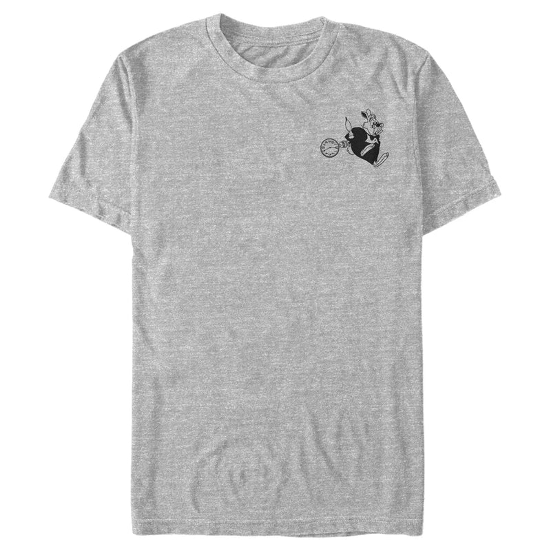 Men's Alice in Wonderland White Rabbit Pocket Sketch T-Shirt